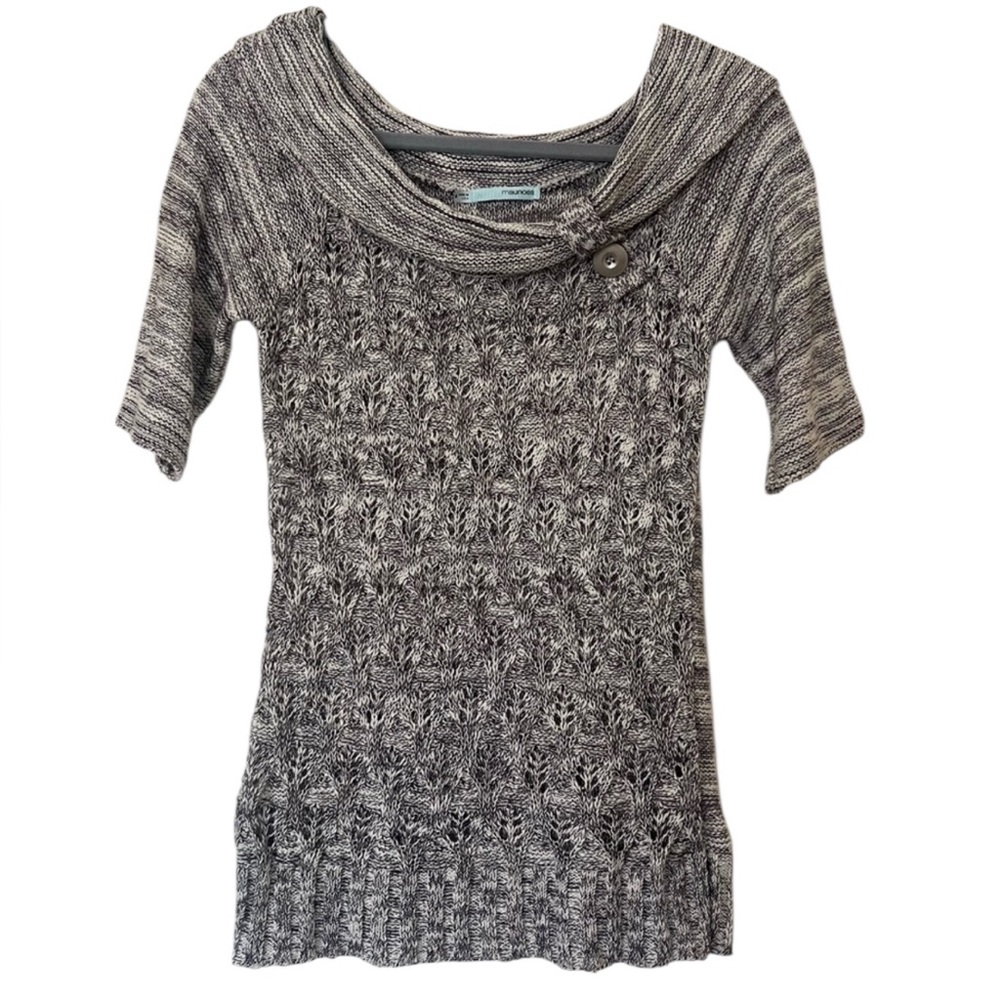 Maurices Marled Knit Cowl Neck Sweater Top Size Medium USA Made‎